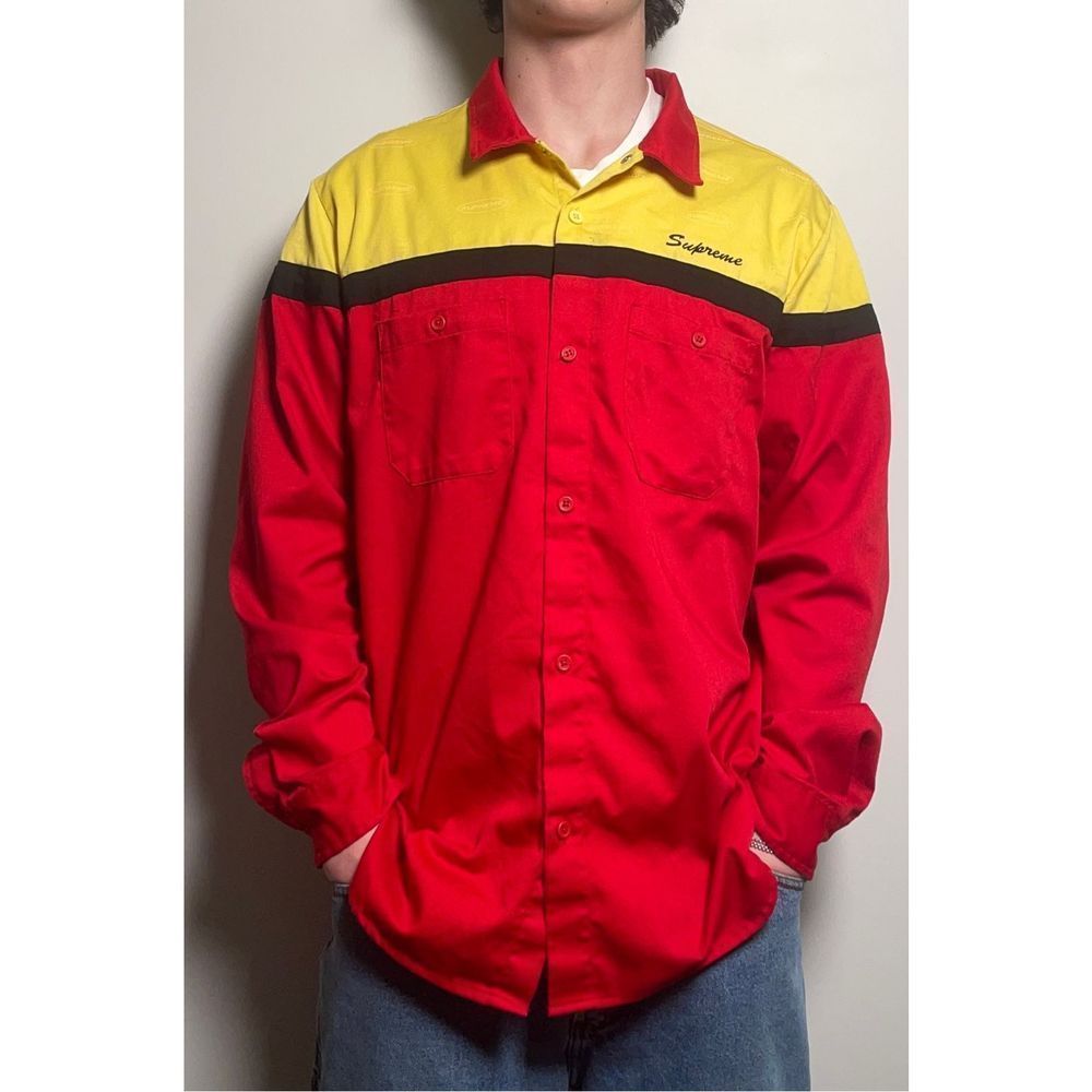 RARE Supreme Long Sleeve Shop Button up FW17